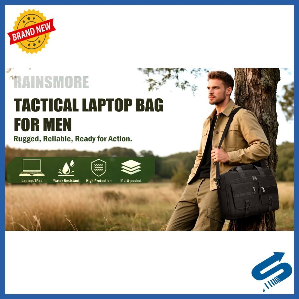 Tactical Laptop Messenger Bag Professional Business Computer Case Durable - Picture 7 of 7